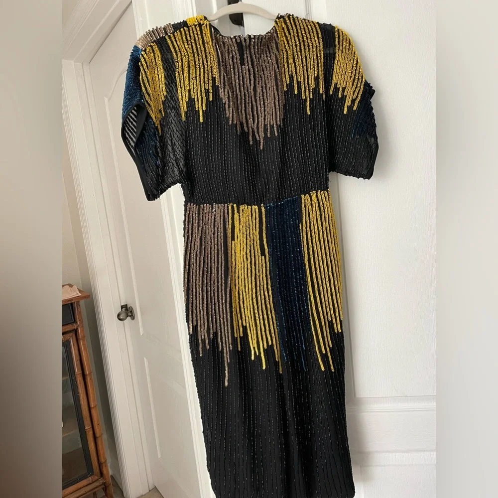 Gianni Bini Black and Gold Sequin Dress - Picture 2 of 5